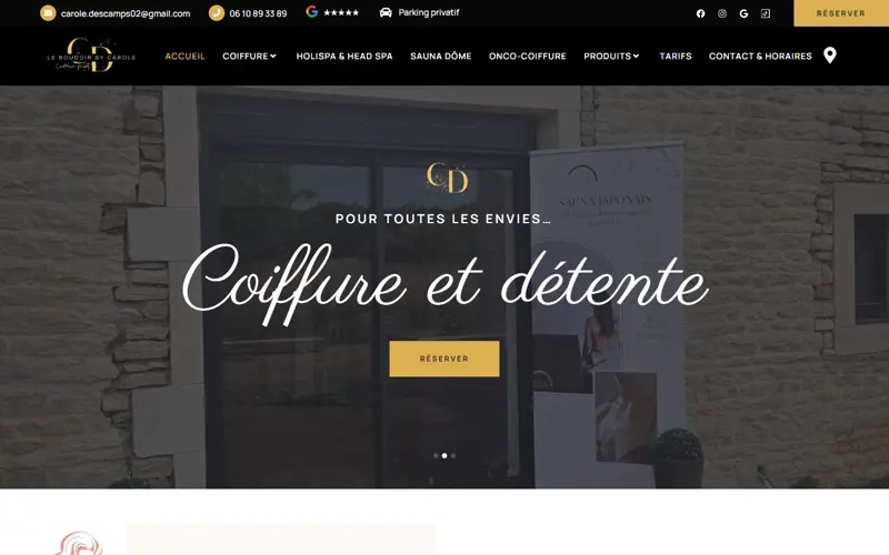 Aperçu du site Le Boudoir by Carole