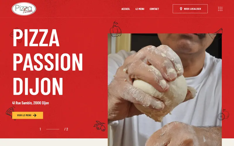 Aperçu du site Pizza Passion