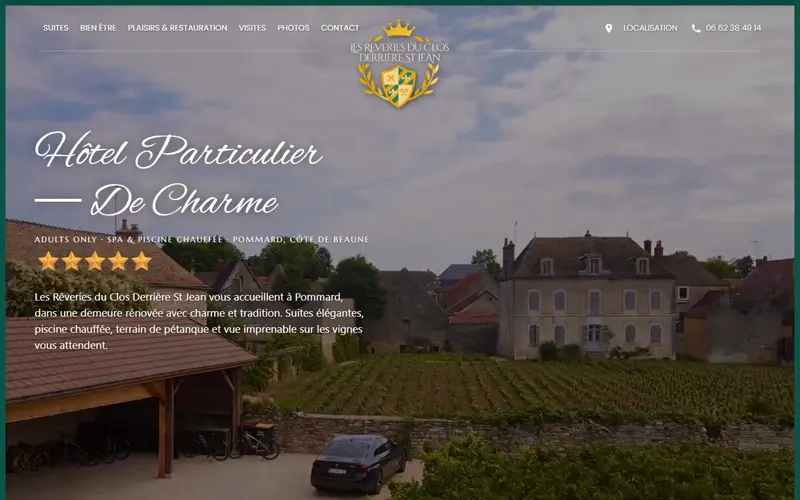 Aperçu du site Les Rêveries du Clos